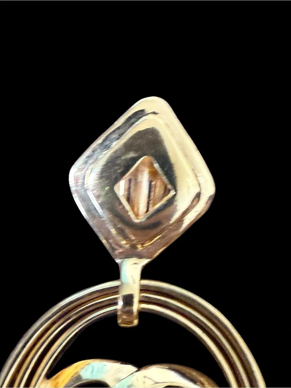 Chanel 1995 Large CC Gold-Tone Interlocking C Earrings